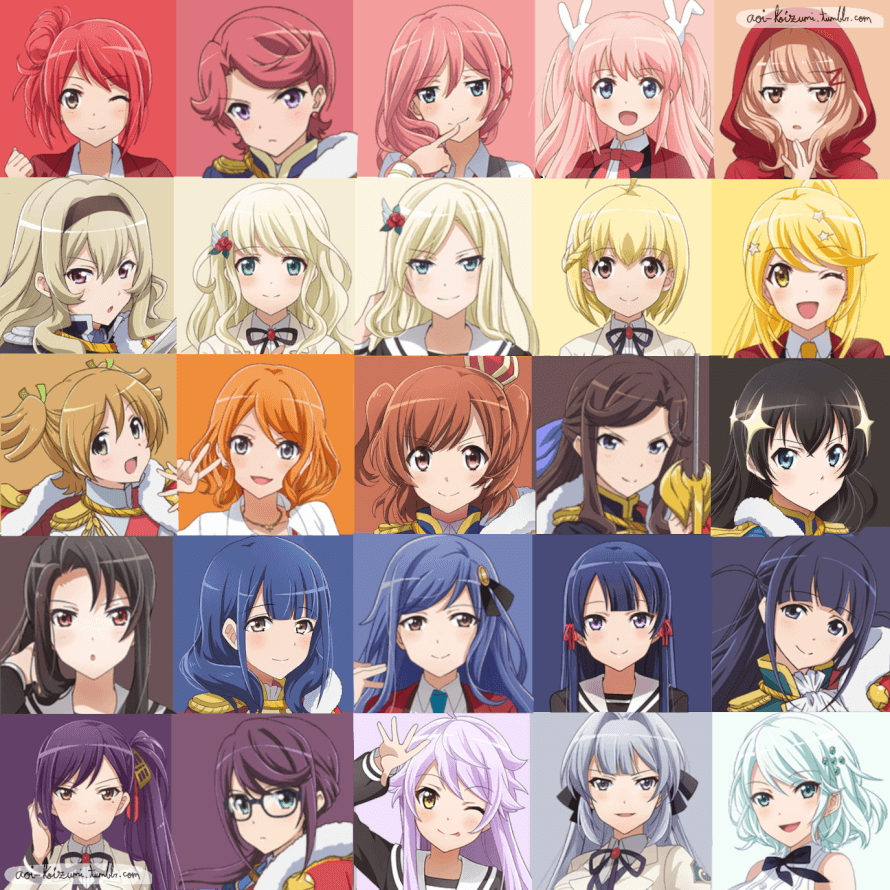 I sorted all the Starira girls by haircolour! Feel free to use as a reference, but please link back...